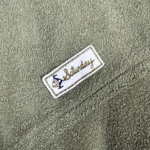 VTG Sweatshirt Womens Small Green Velour Saturday Pullover DODTEX tag - Picture 3 of 9